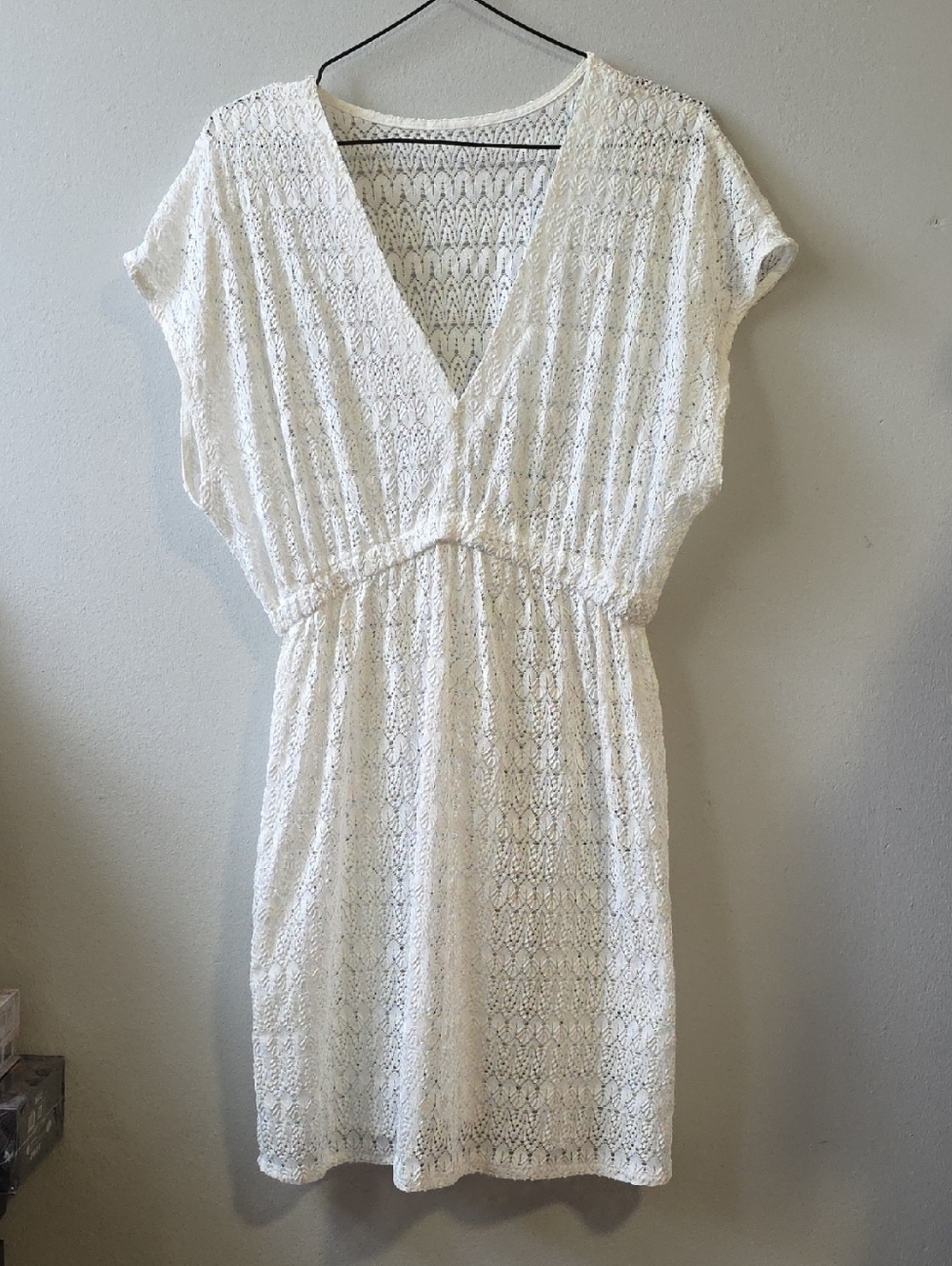 5 For $50I Clasic Lace Women's White Crochet V-Neck Dress Summer /beach Cover Up